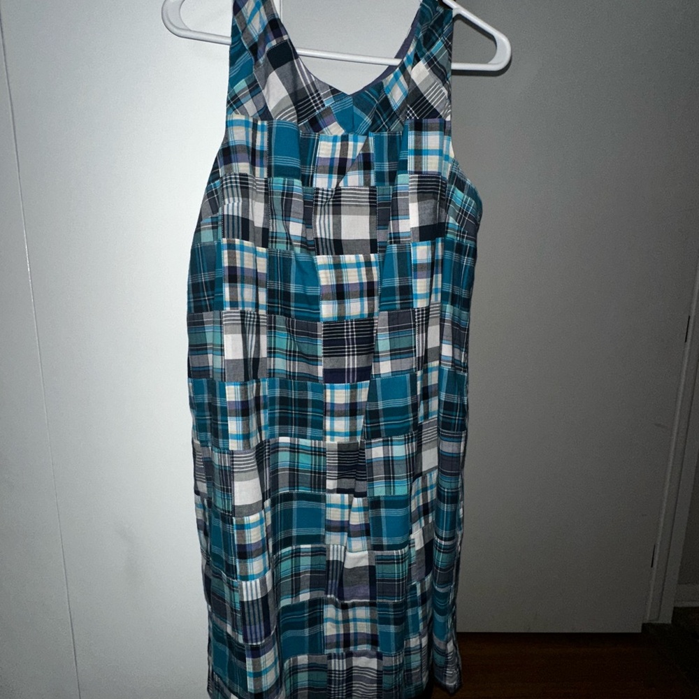 Talbots Blue Plaid Dress